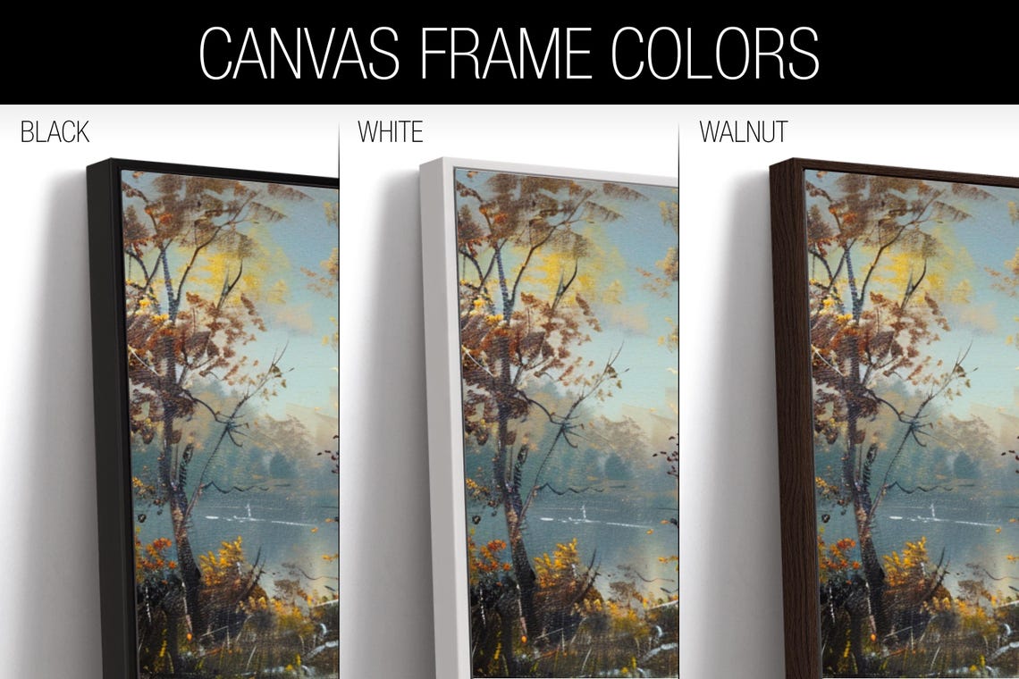Rustic Cabin On The Lake Panoramic Framed Or Unframed Long Horizontal Gallery Wrapped Gicle Ready To Hang Extra Large Wall Art - Image 2