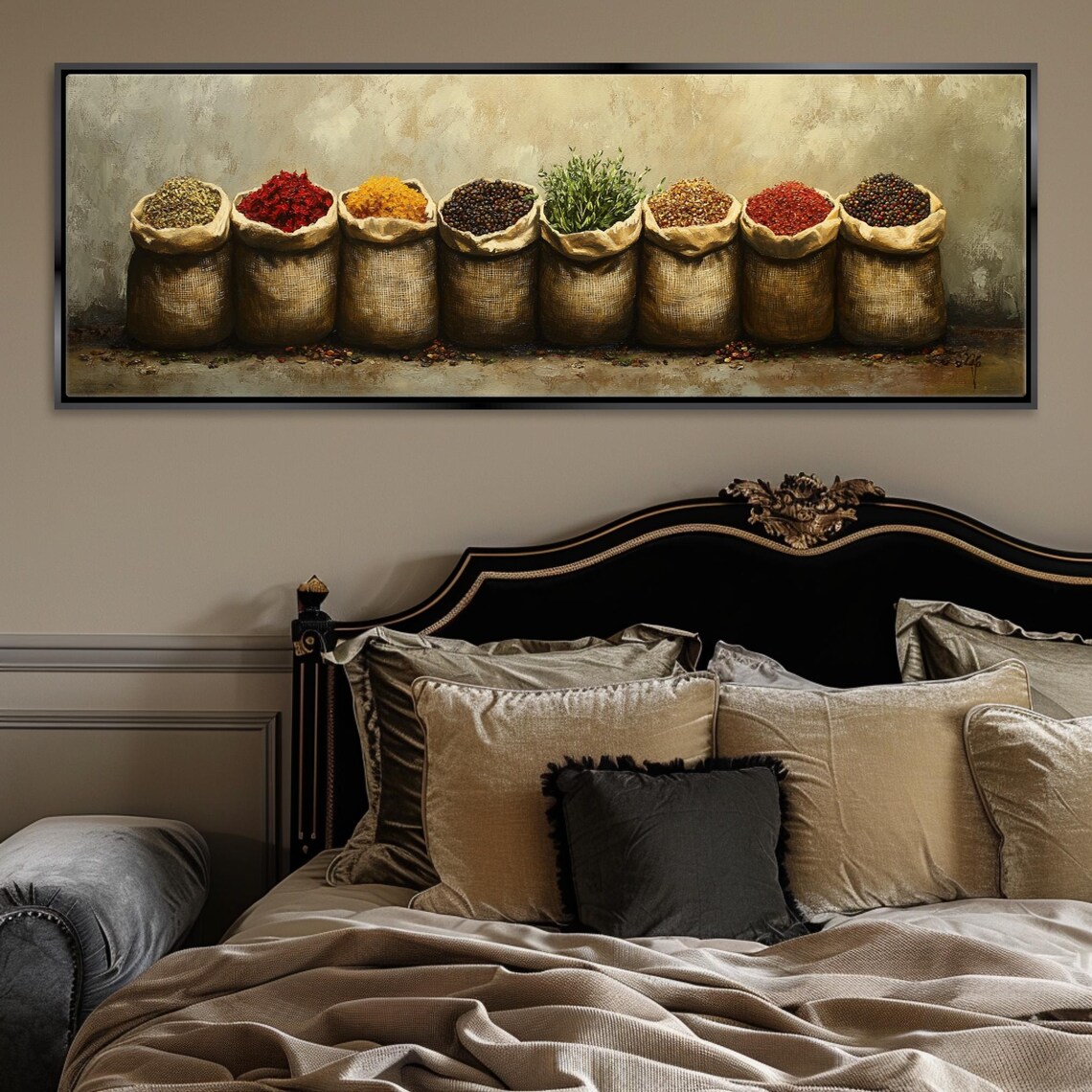 Rustic Farmhouse Herbs And Spices Panoramic Print - Image 3
