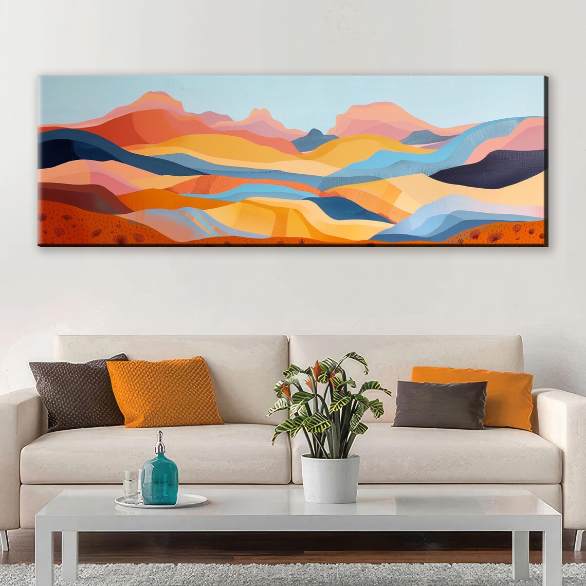 Boho Southwest Desert Mountain Range Art Print - Image 5