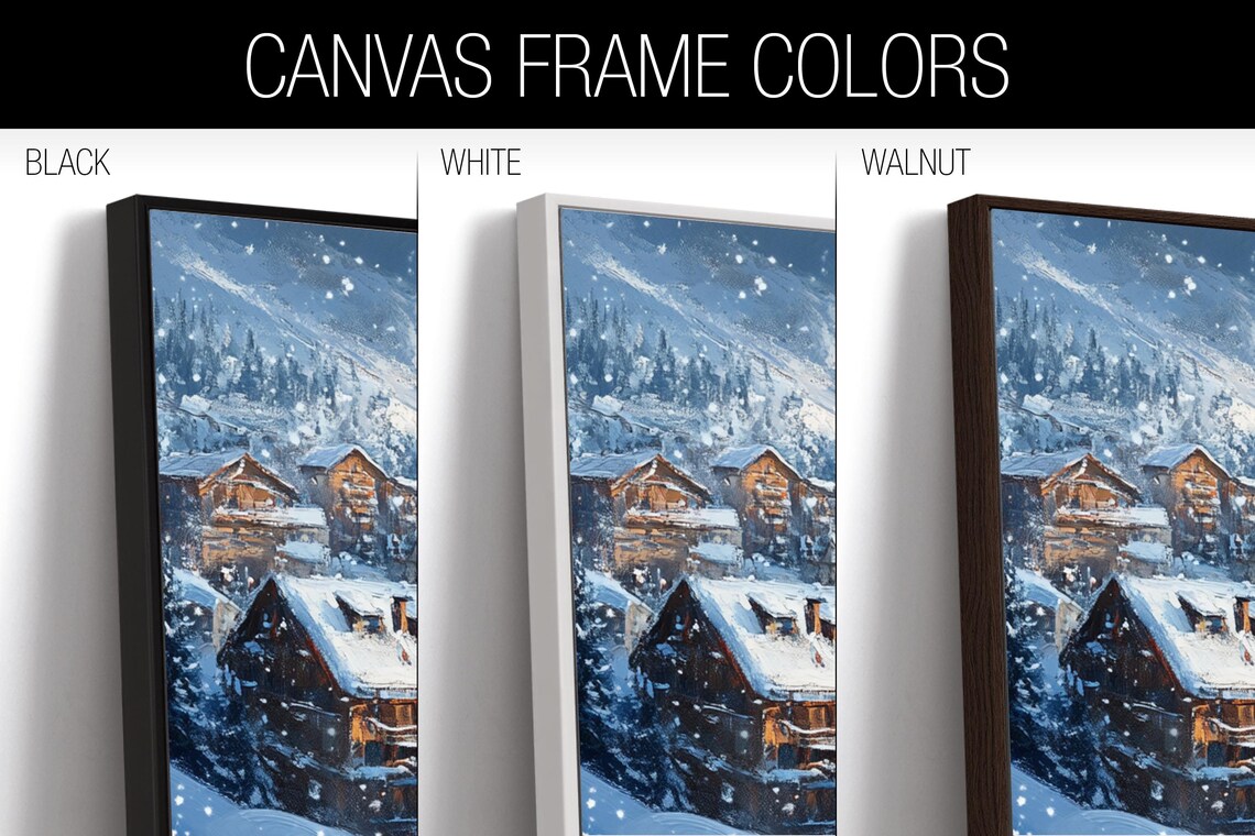 Scenic Mountain Ski Resort Wall Panoramic Framed Unframed Long Horizontal Gallery Wrapped Ready To Hang Extra Large Wall Art - Image 2