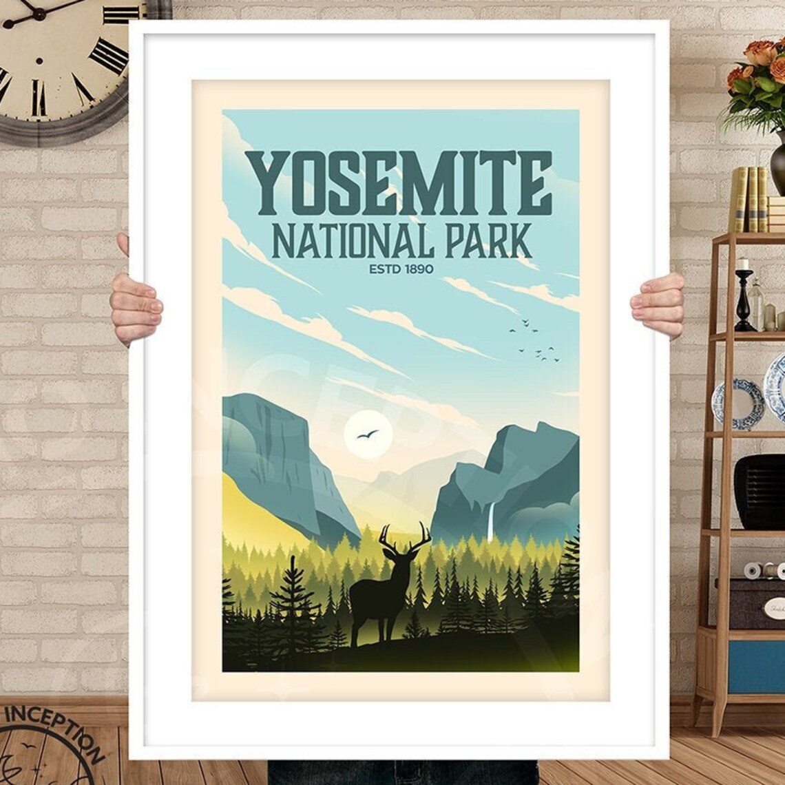 Yosemite National Park Established 1890 Art Print