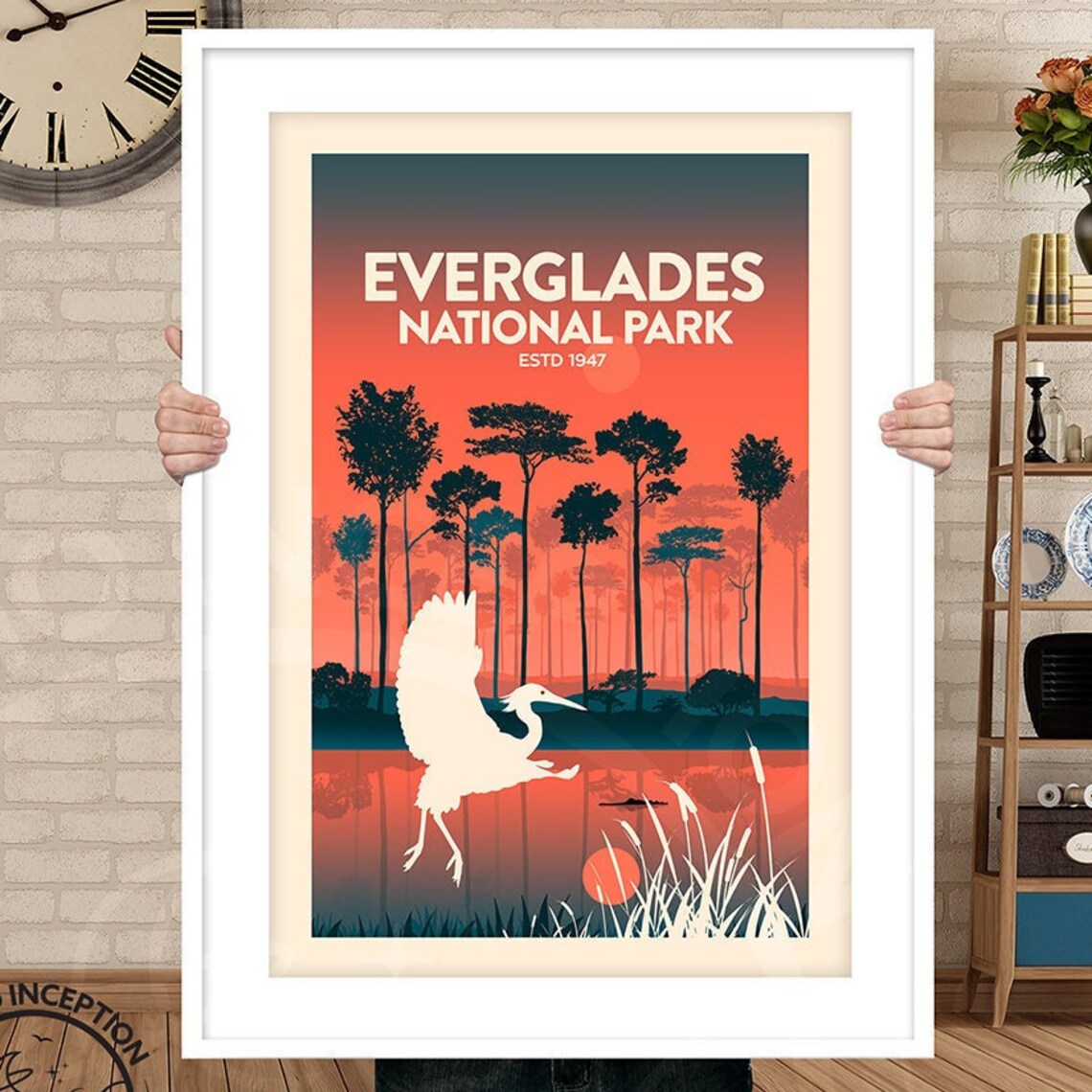 Everglades National Park Travel Poster, Florida Print