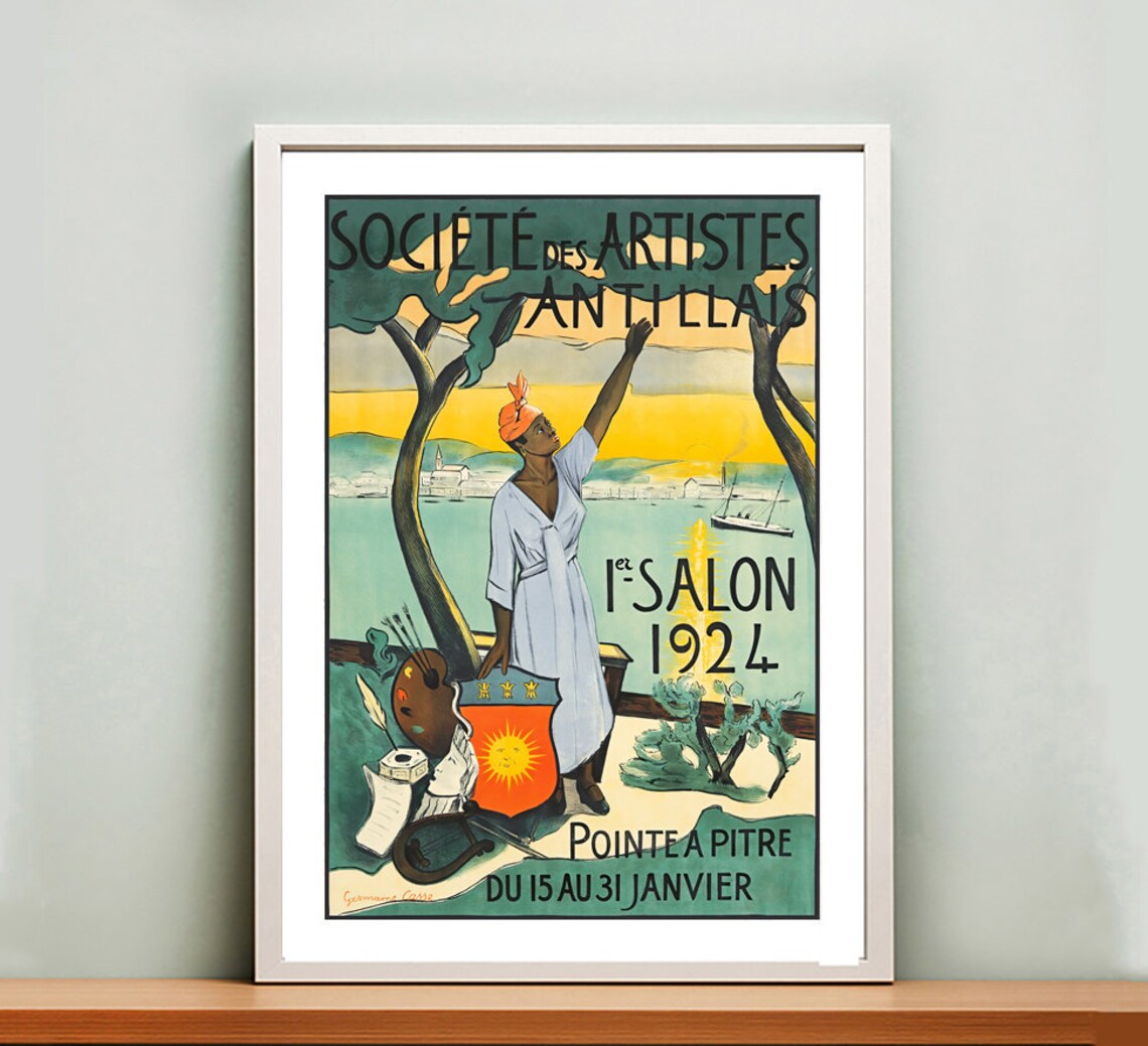 Societe Des Artistes Antillais Vintage Travel Poster - Image 2