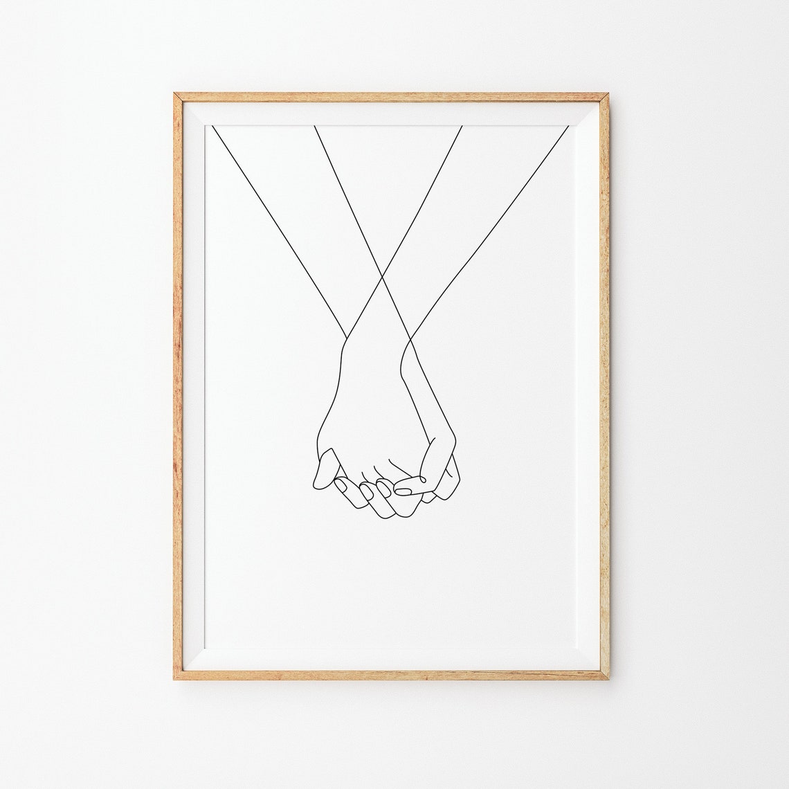 Holding Hands Print Line Art Poster Line Art Minimal Holding Hands Prints Line Art Print Sketch Hand Drawing Wall Decor