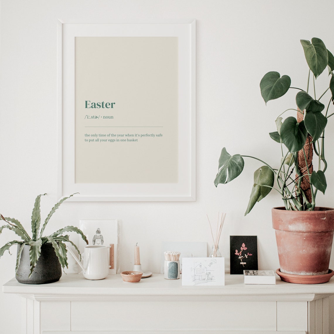 Easter Wall Art Funny Easter Definition Print Spring Print Typography Print Simple Easter Decor Definition Wall Art Instant