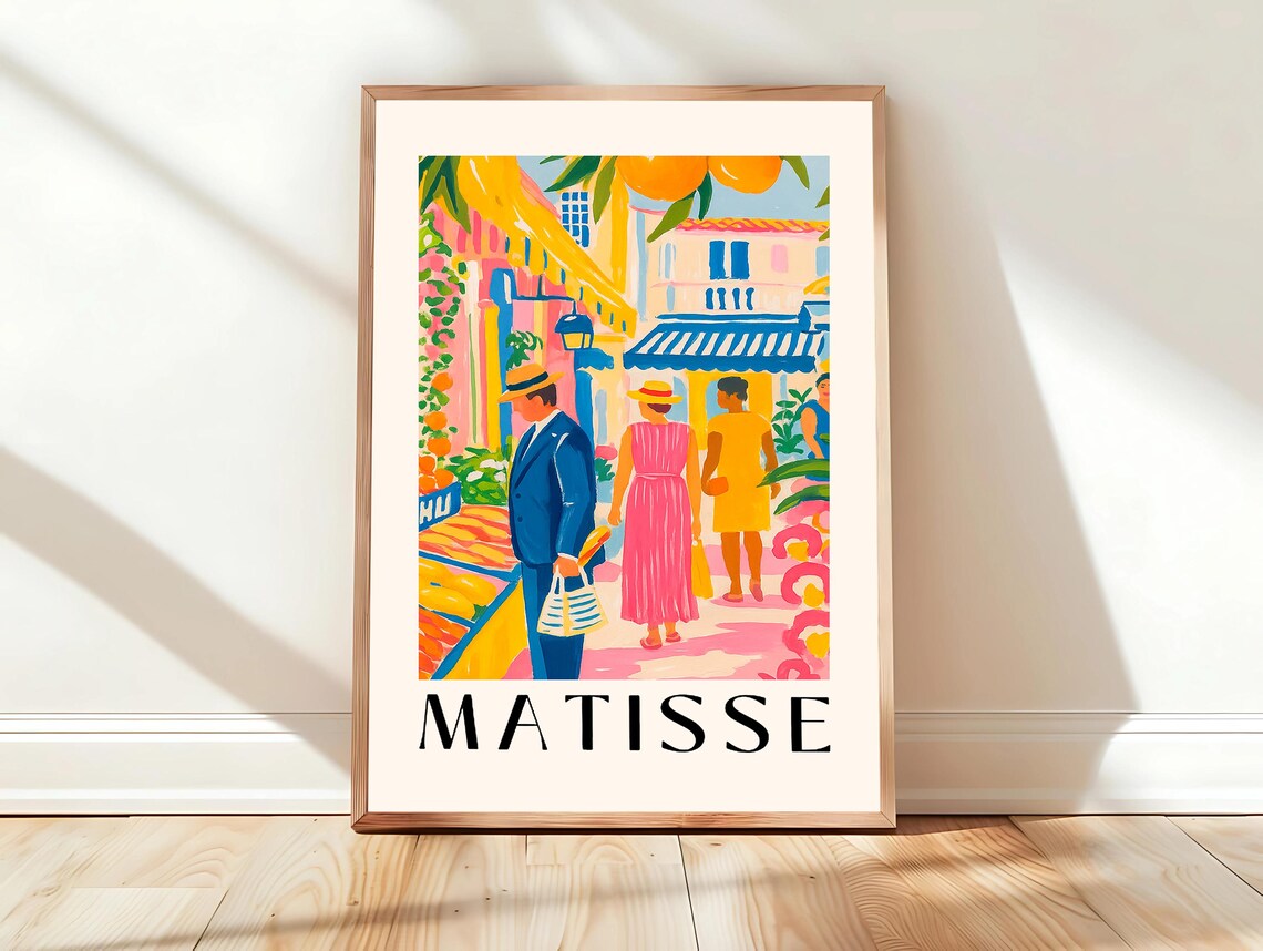 Matisse Sunny Street Market Scene Mediterranean City Wall Poster