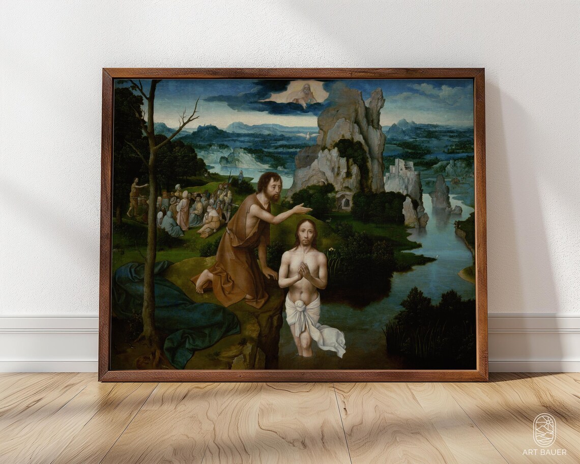 Joachim Patinir 1515 Baptism of Christ River Landscape Religious Art Print
