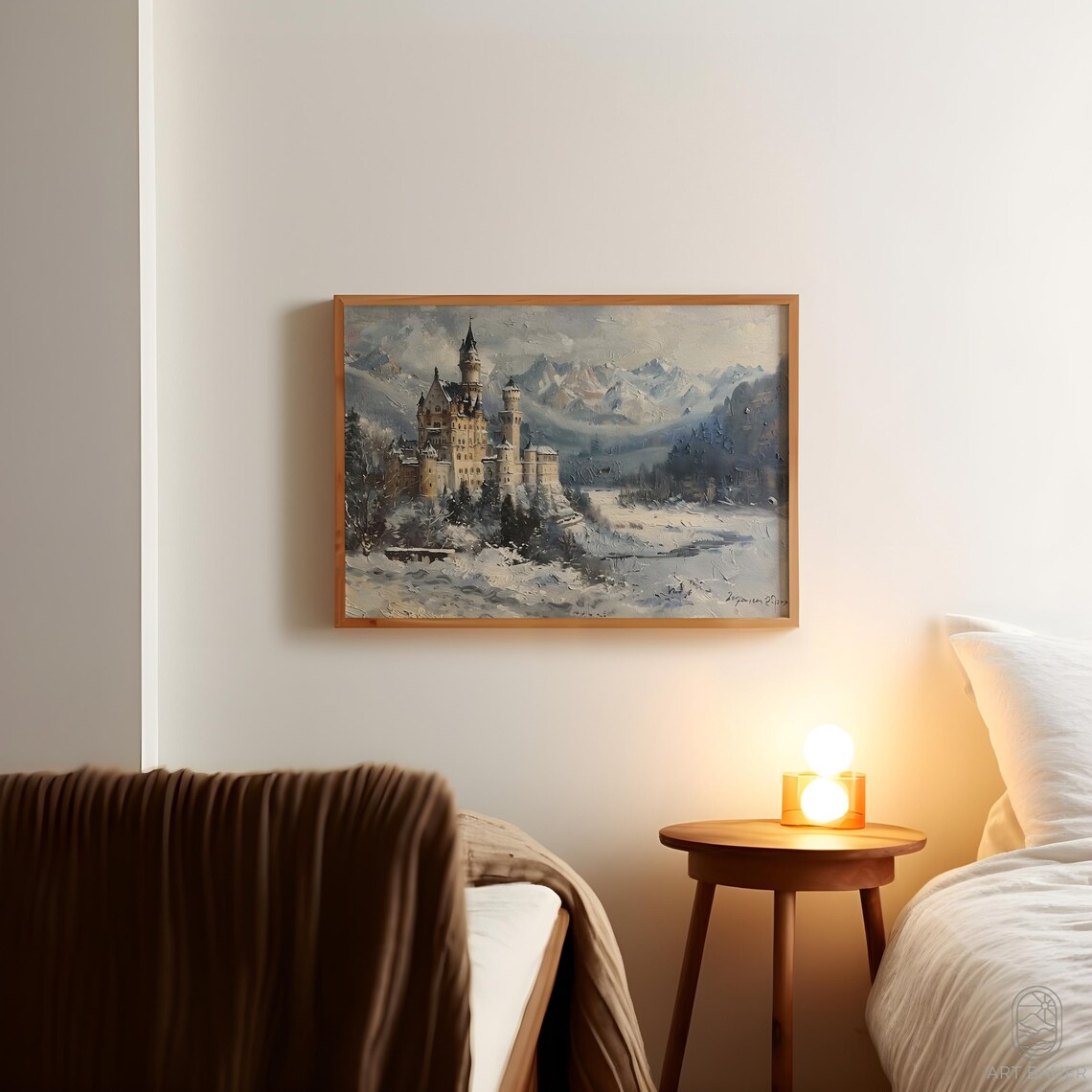 Fairytale Castle In Winter, Winter Scene Art Print - Image 5