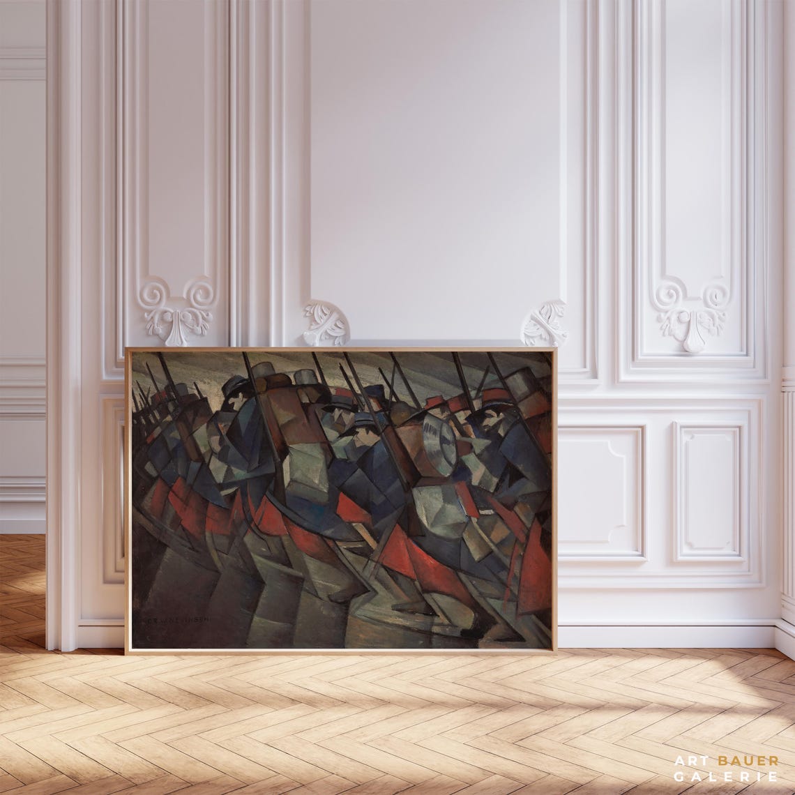 Christopher Nevinson Returning To The Trenches 1914 WWI March Poster - Image 2