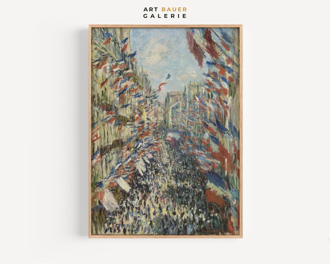 Rue Montorgueil Paris, Monet-Inspired Travel Poster - Image 4