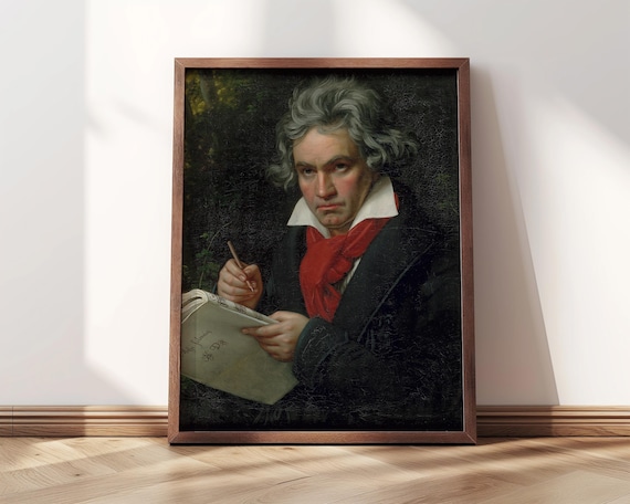 Beethoven With Missa Solemnis Manuscript, Stieler Art Print