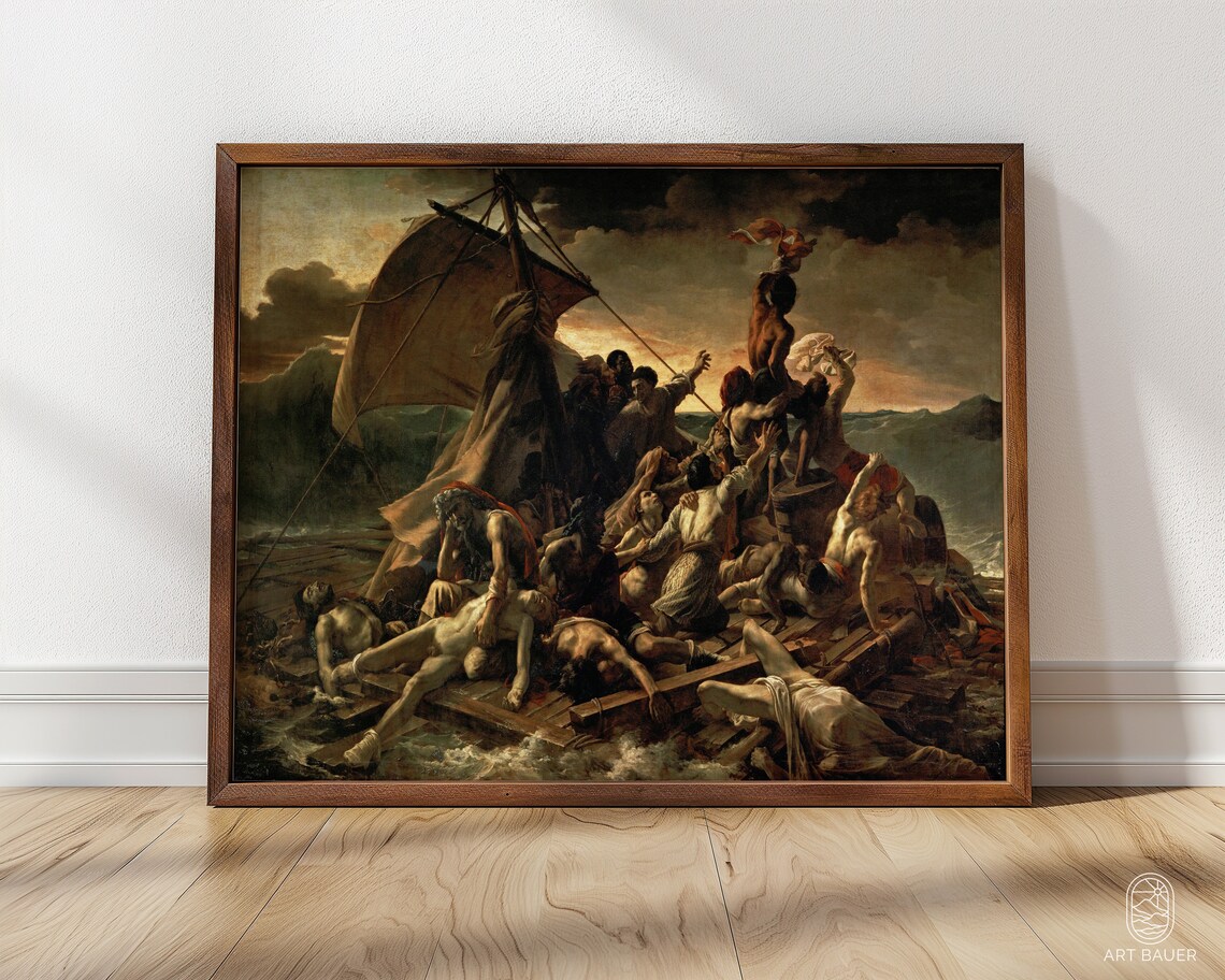 Gericault Raft of the Medusa Shipwreck Survivors Ocean Wave Art Print