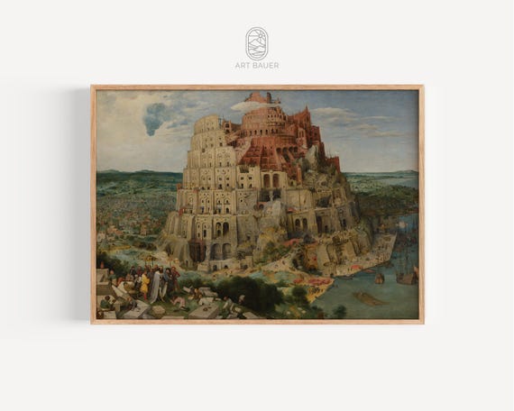 Tower Of Babel Pieter Bruegel The Elder 1563 Renaissance Masterpiece Museum Quality Art Babel Art Print Poster Print