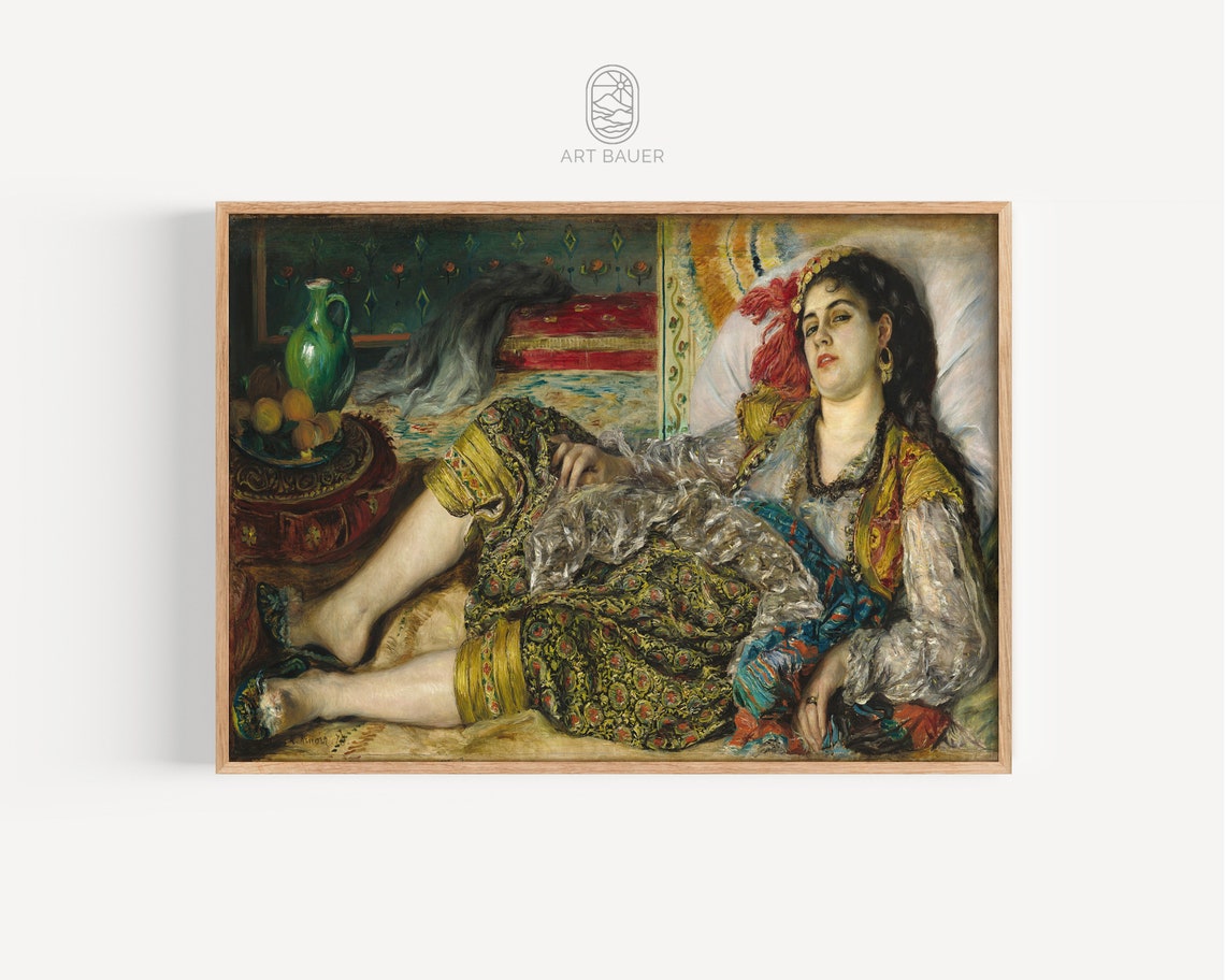 Auguste Renoir Odalisque French Art Print French Decor Renoir Poster Gift For Artist Female Form Renoir Art Print 1870
