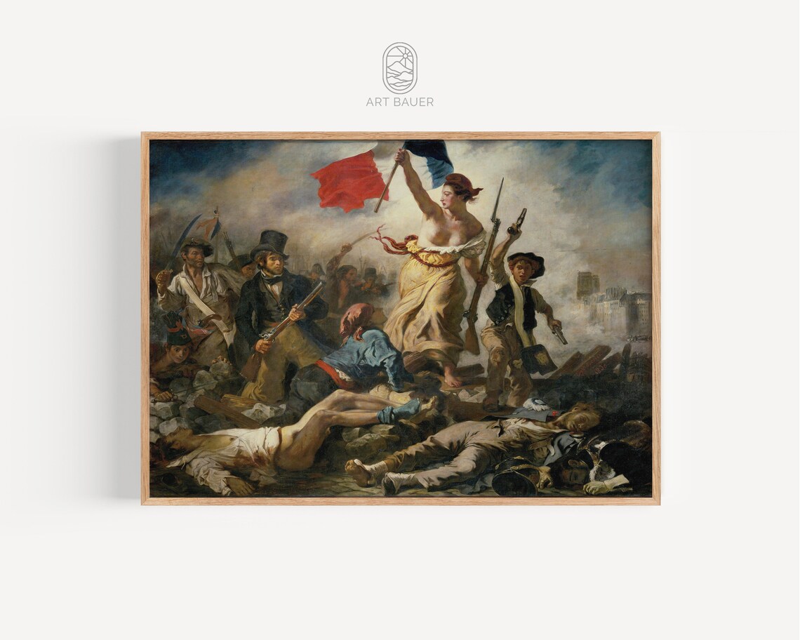 Delacroix Liberty Leading The People 1830 French Revolution Art Poster
