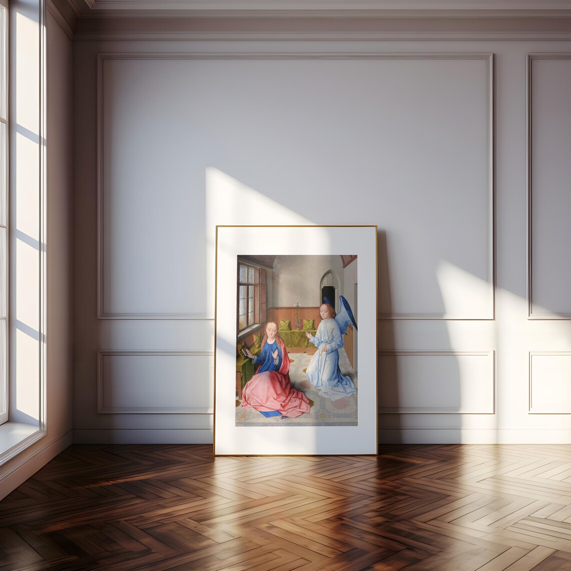 Bouts Annunciation Angel Gabriel and Virgin Mary Gothic Room Print - Image 5