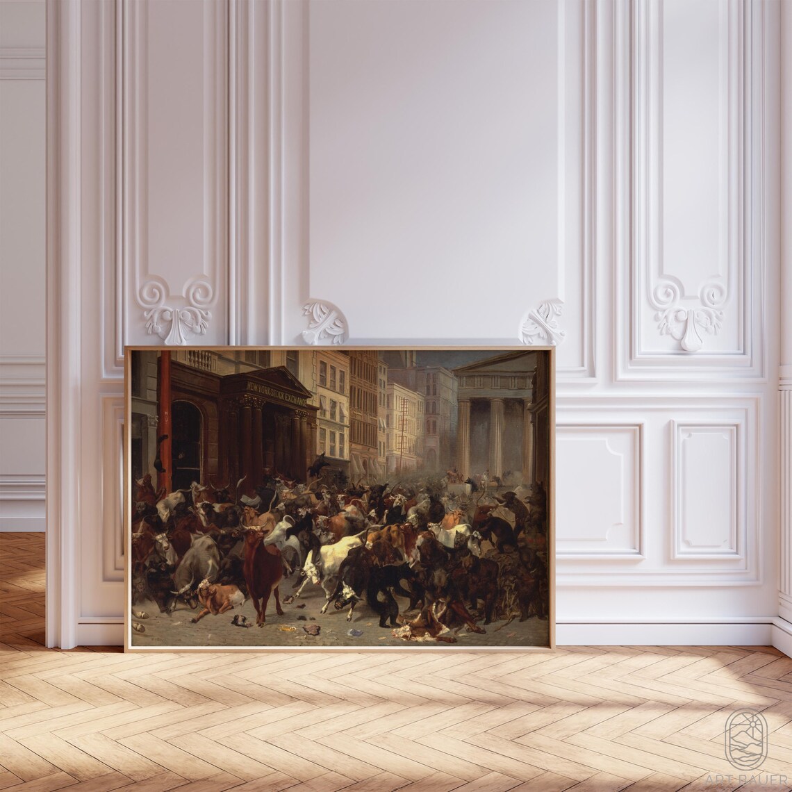 William Beard Bulls And Bears In The Market Wall Street Battle Scene Print - Image 5