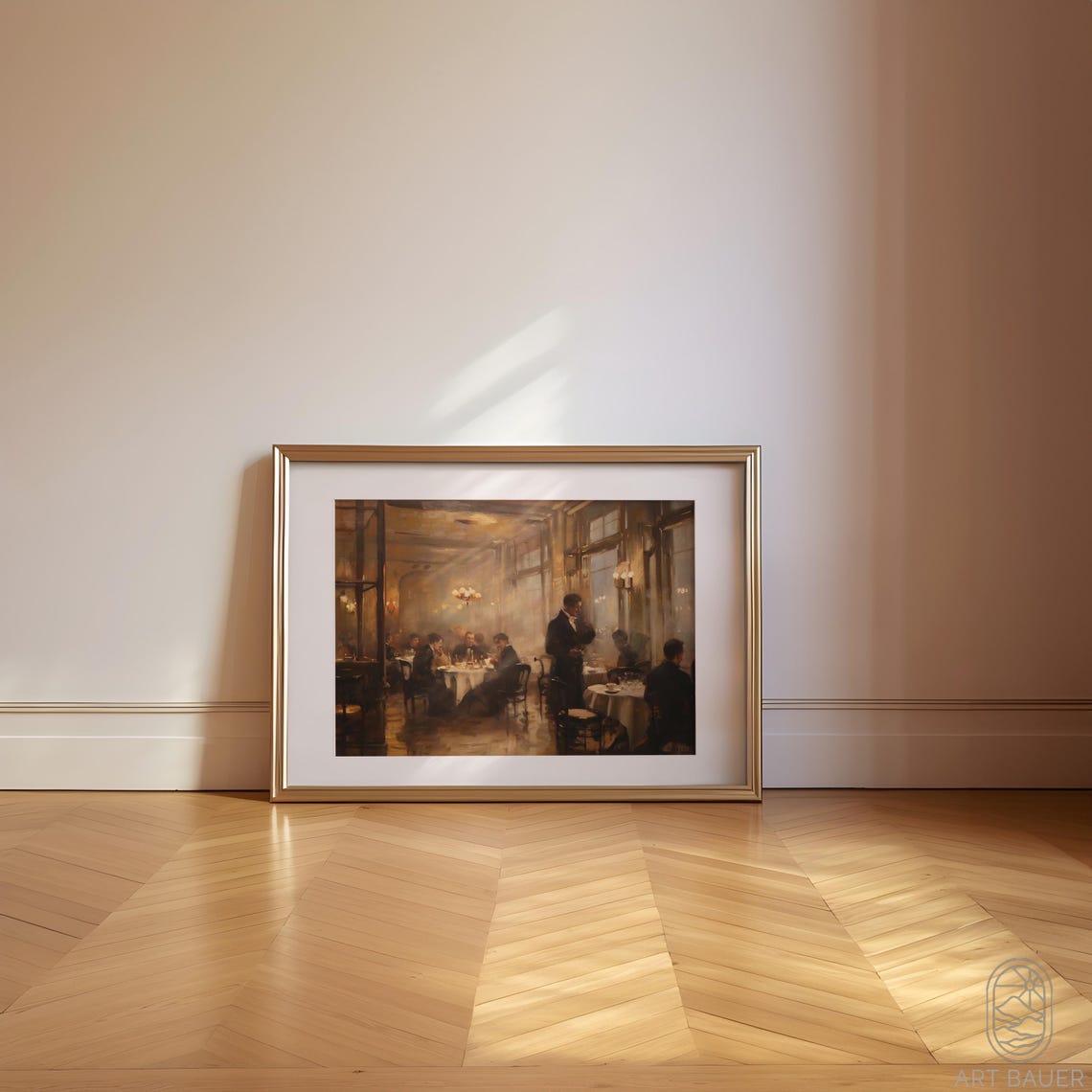 Classic Vienna Coffee House Interior Impressionist Warm Light Poster - Image 4