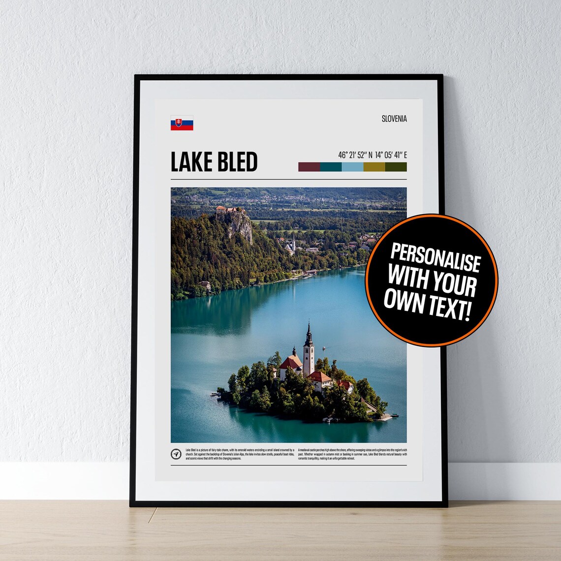 Lake Bled Slovenia Coordinates Travel Island Church Lake View Poster