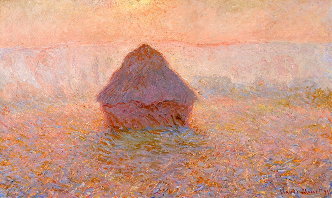 Claude Monet Grainstack Sun In The Mist Fine Art Glice 1891 Sku 0148 - Image 2
