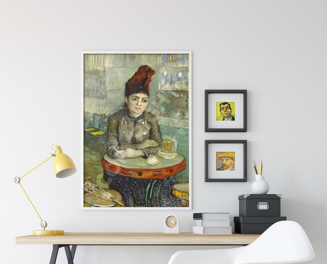 Van Gogh Woman at Cafe Agostina Segatori Classic Portrait Print - Image 2