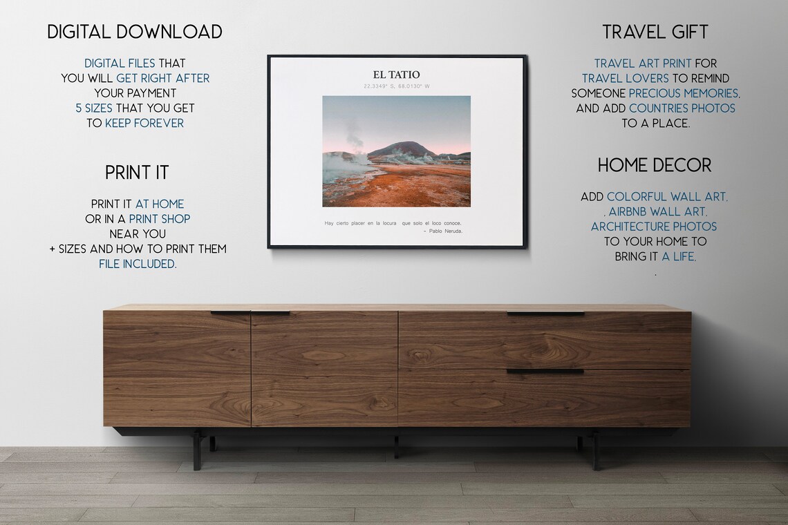 El Tatio Chile Geothermal Geysers Sunrise Desert Travel Poster - Image 2