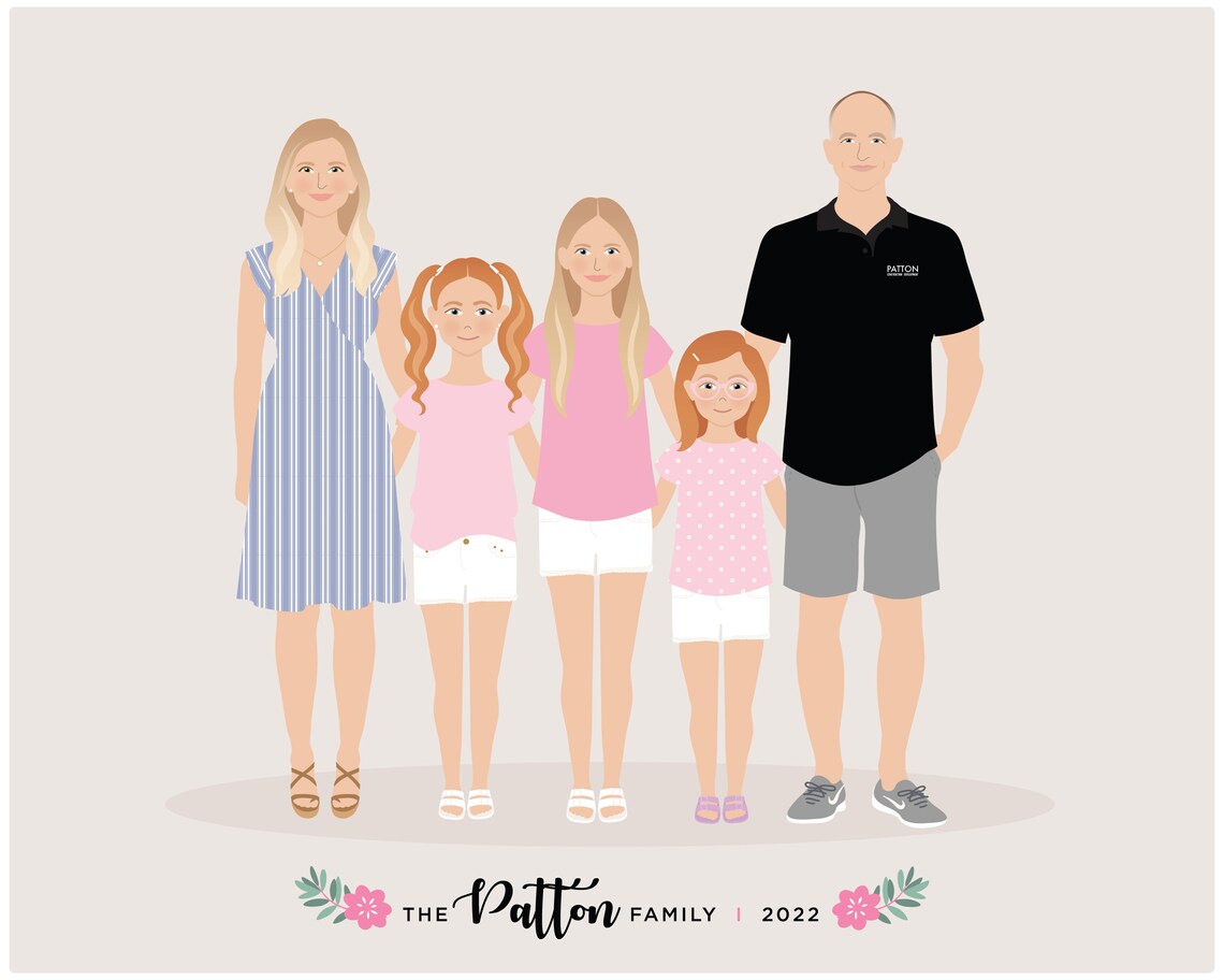 Custom Family Portrait - Personalized Illustration - Image 2