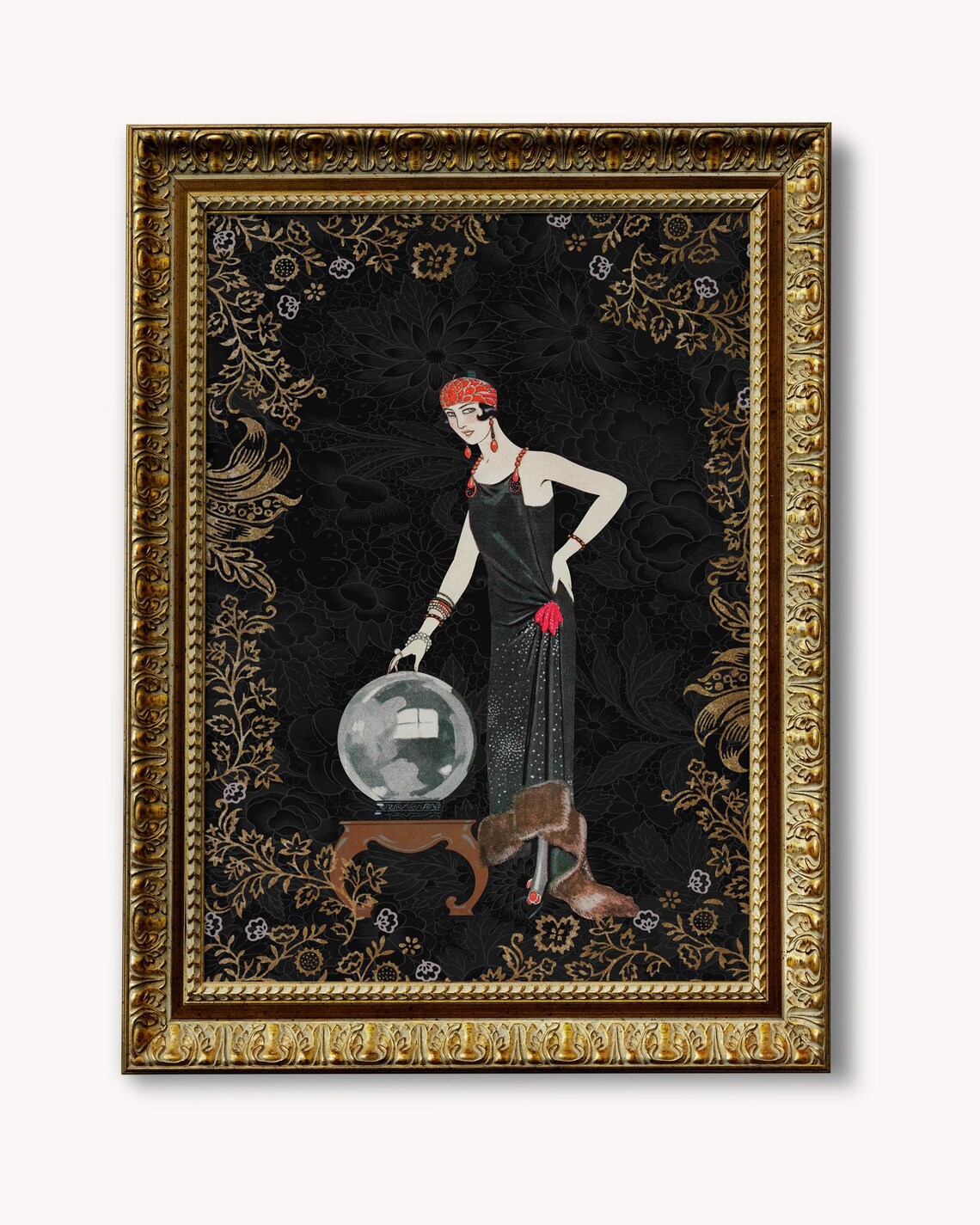 Goddess Art Nouveau Fortune Teller Poster Print
