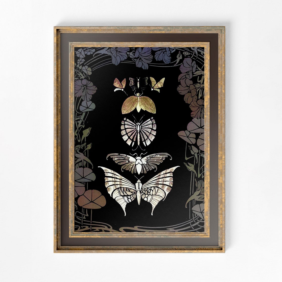 Butterfly - Art Nouveau Floral
