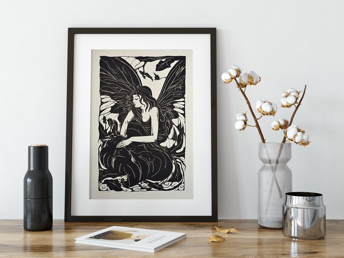 Vintage Fairy Butterfly Poster Print - Image 2
