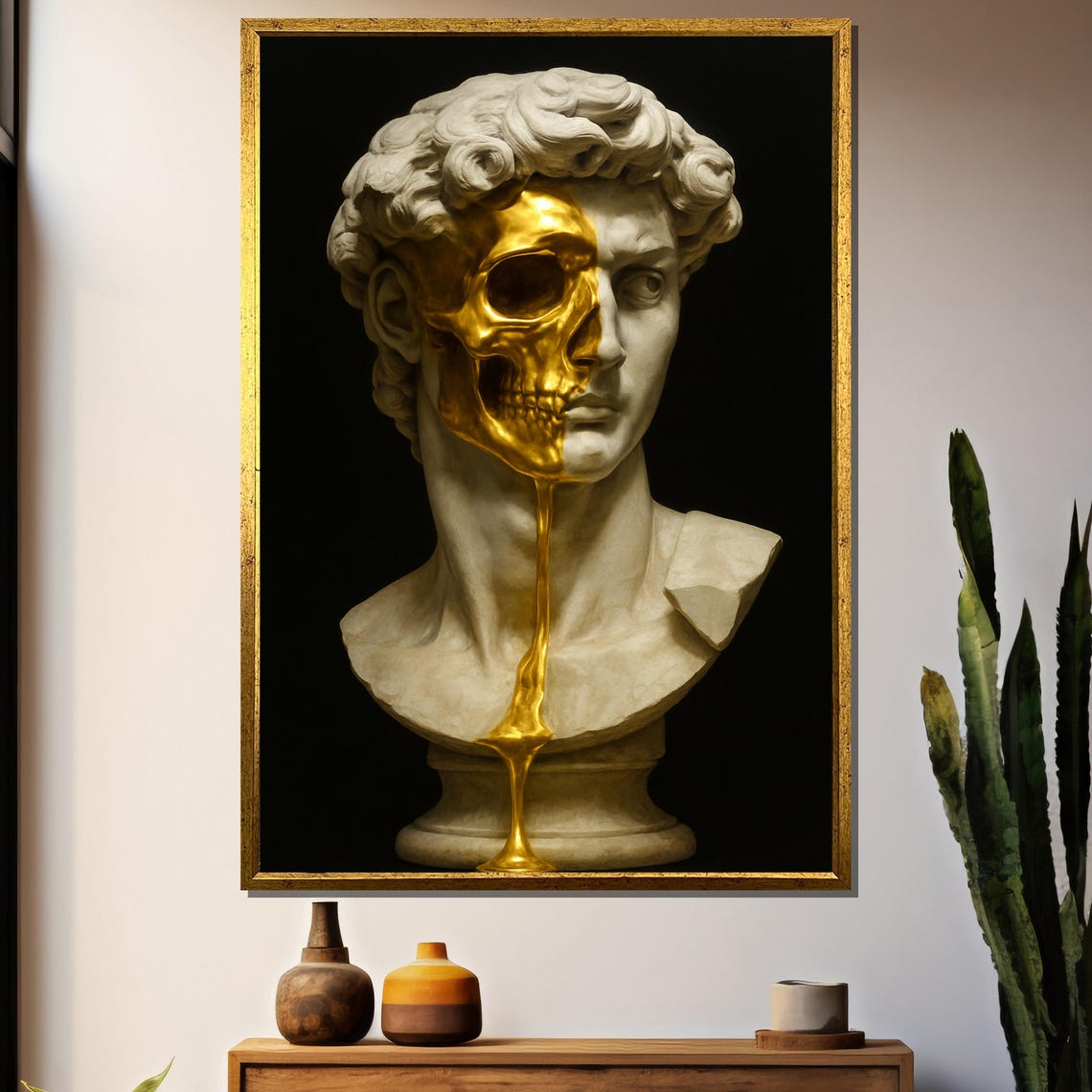 Adrian Voss Golden Mortality, Surreal Contemporary Art Print
