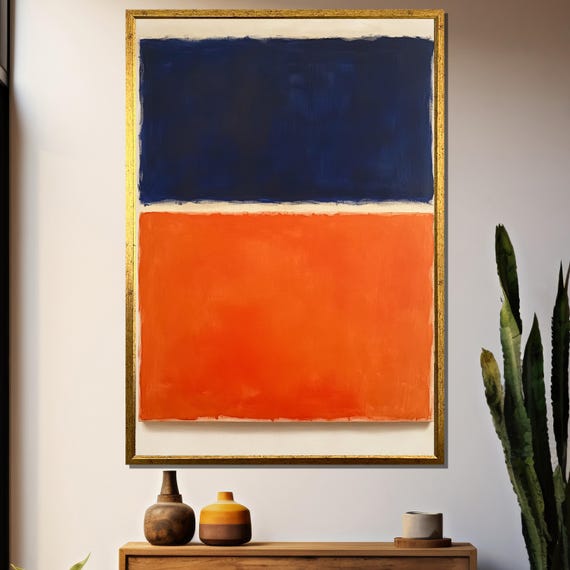 Mark Rothko Color Field Painting, Minimal Abstract Art