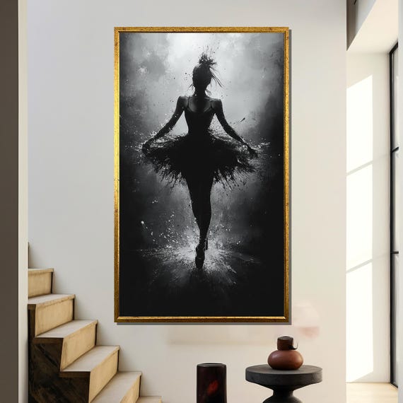 Black And White Ballerina, Elegant Ballet Dancer