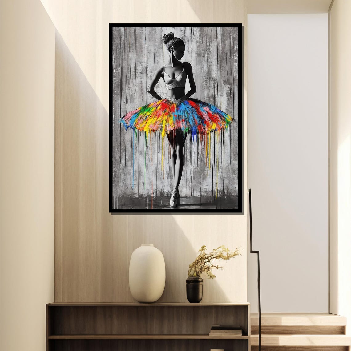 Colorful Ballerina Art Print, Modern Abstract Ballet - Image 2