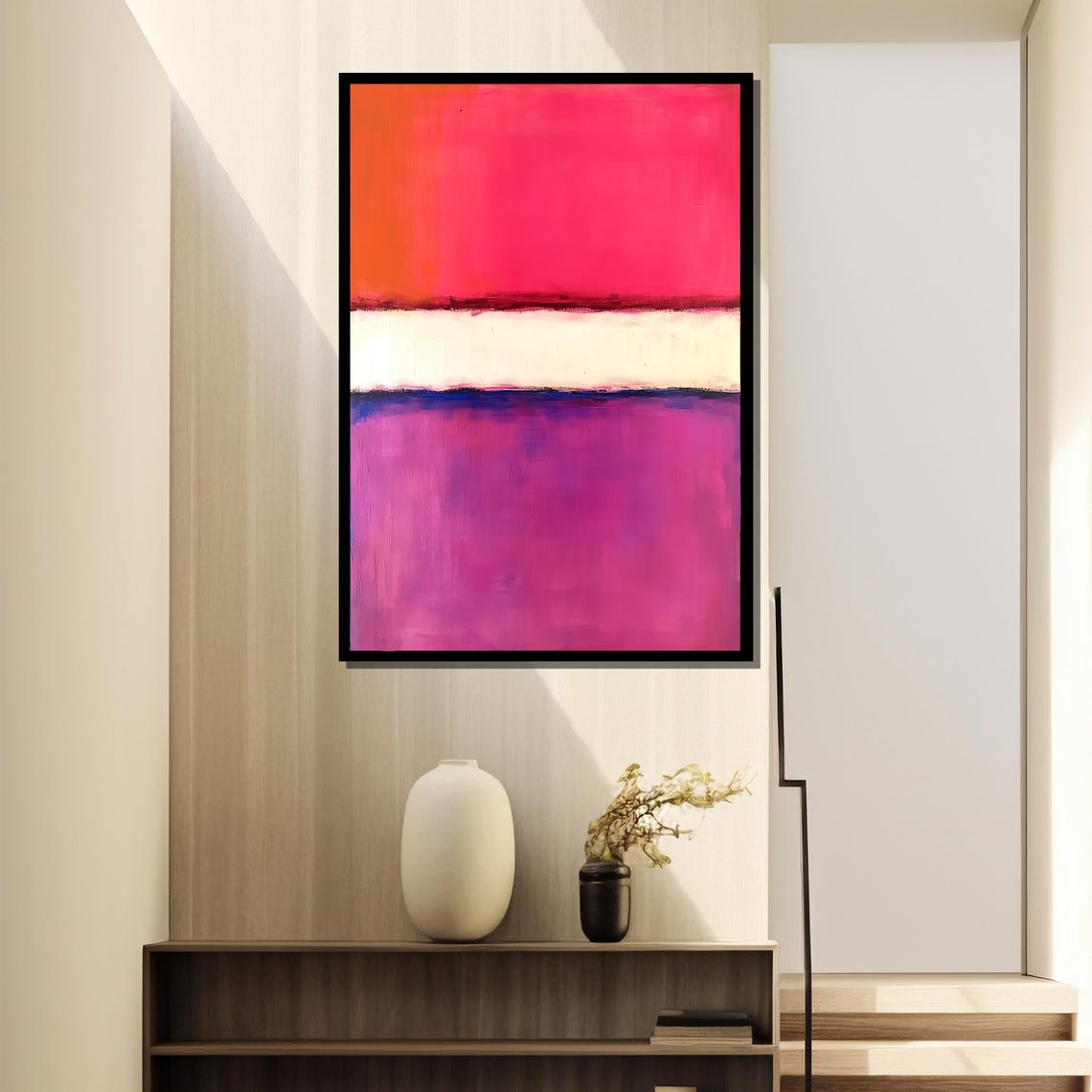 Mark Rothko Pink Purple And White Abstract Art - Image 2