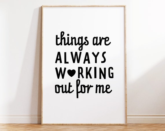 Manifestation Wall Art Positive Affirmation Poster Printable Wall Art Print Inspirational Wall Art