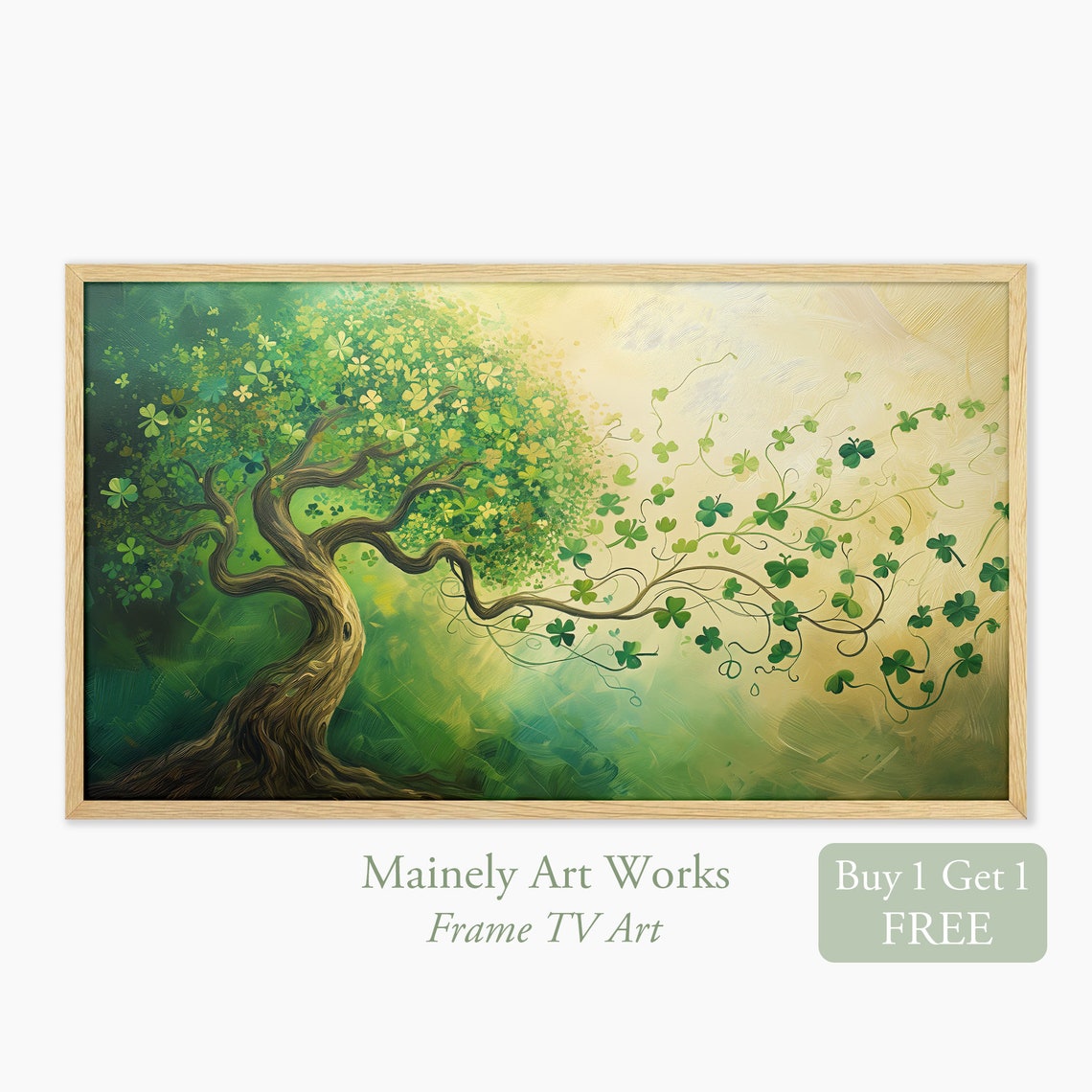 Shamrock Tree Of Life St Patricks Day Lucky Clover Art Poster