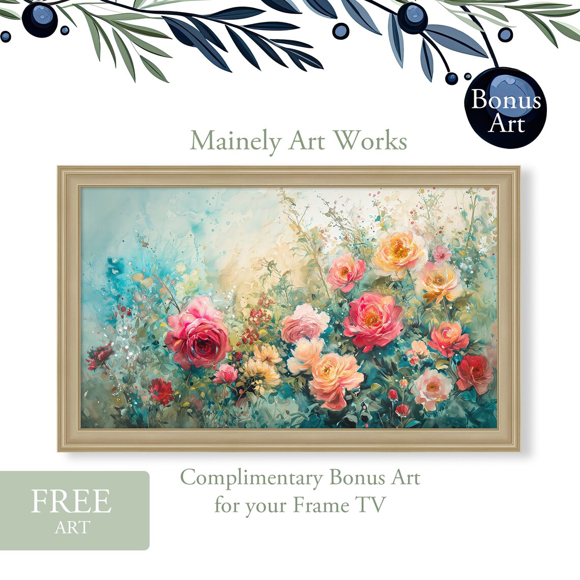 Spring Flowers Art Print, Peonies and Roses - Image 3