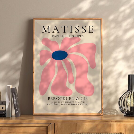 Henri Matisse Flower Boho Style Exhibition Poster Eclectic Prints Gallery Wall Art Retro Trendy Instant