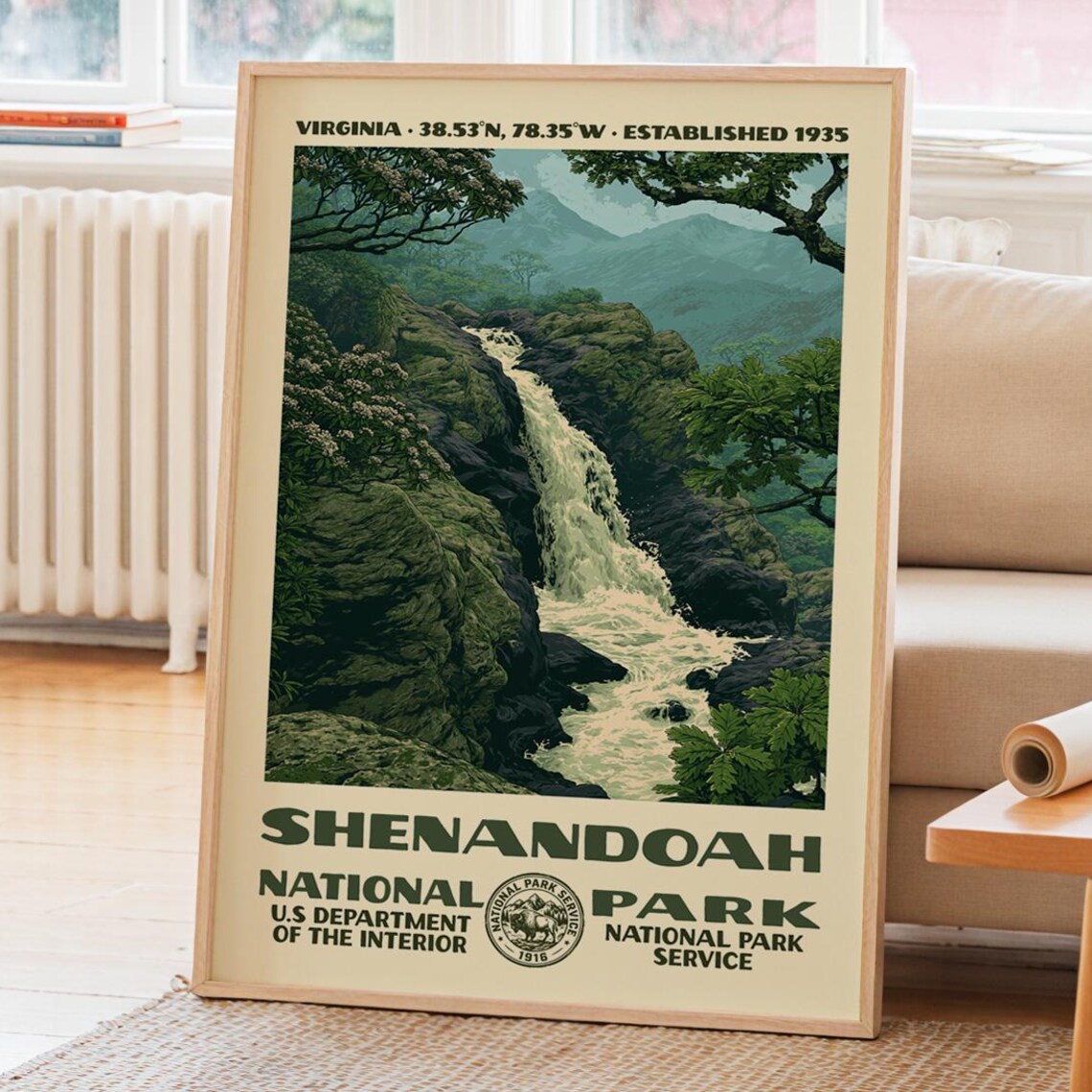 Shenandoah National Park Vintage WPA Travel Poster