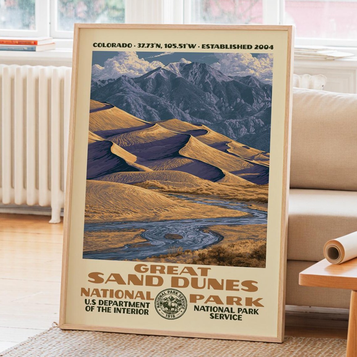 Great Sand Dunes National Park Colorado Desert Dune Art Poster