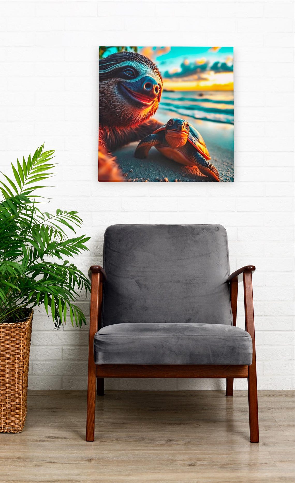 Sloth Funny Animal Poster, Nursery Wall Decoration - Image 5