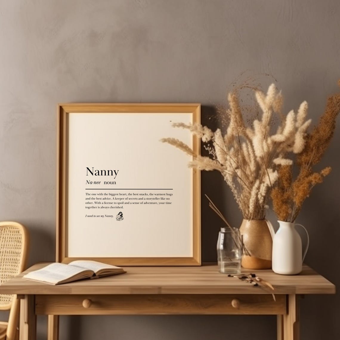 Nanny Definition Dictionary Style Keepsake Gift Typography Print - Image 5