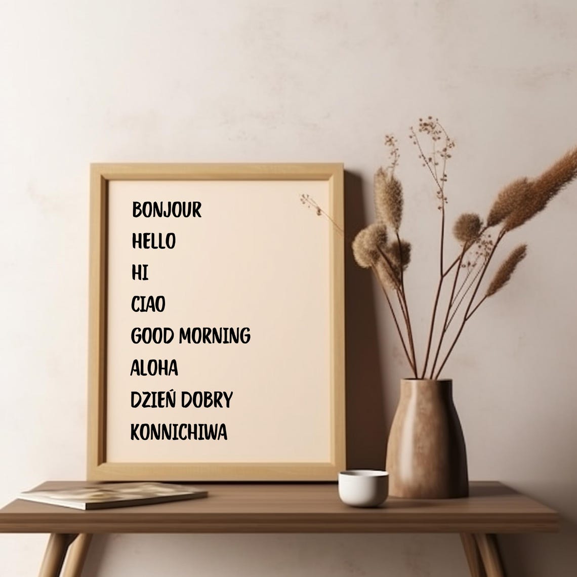 Hello In Many Languages Entryway Welcome Typography Greetings Poster - Image 6