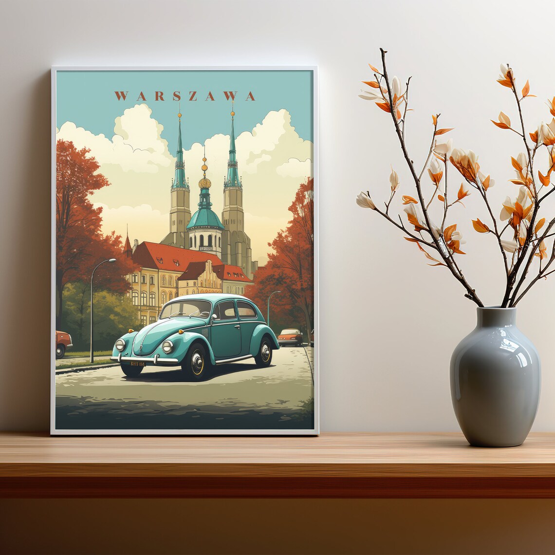 Warsaw Poland Travel Poster, City Art Print - Image 5
