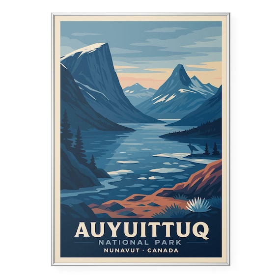 Auyuittuq National Park Nunavut Canada Arctic Fjord Landscape Poster