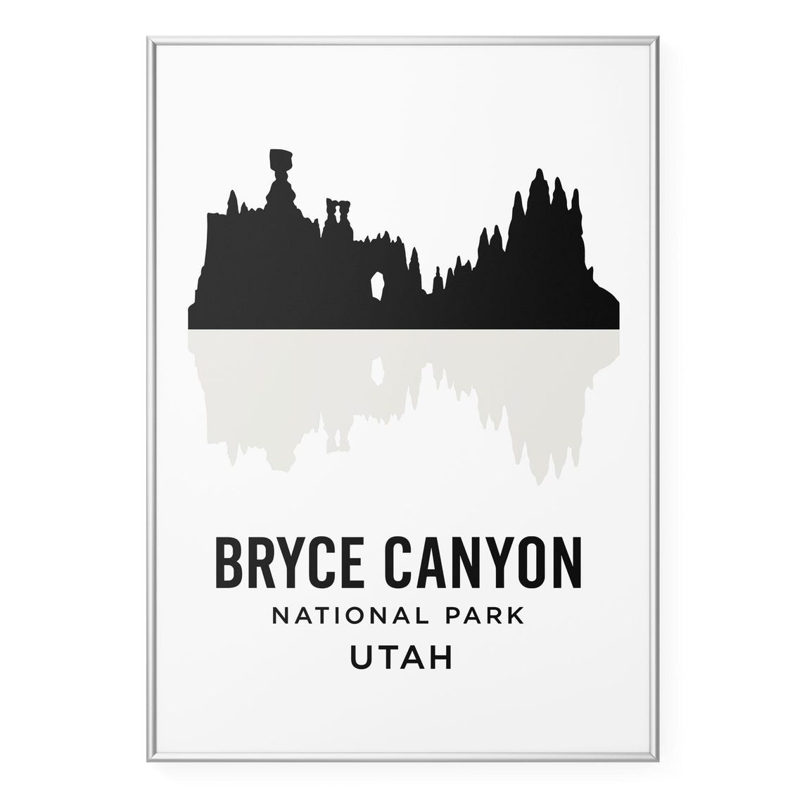 Bryce Canyon National Park Utah Hoodoo Silhouette Poster Art