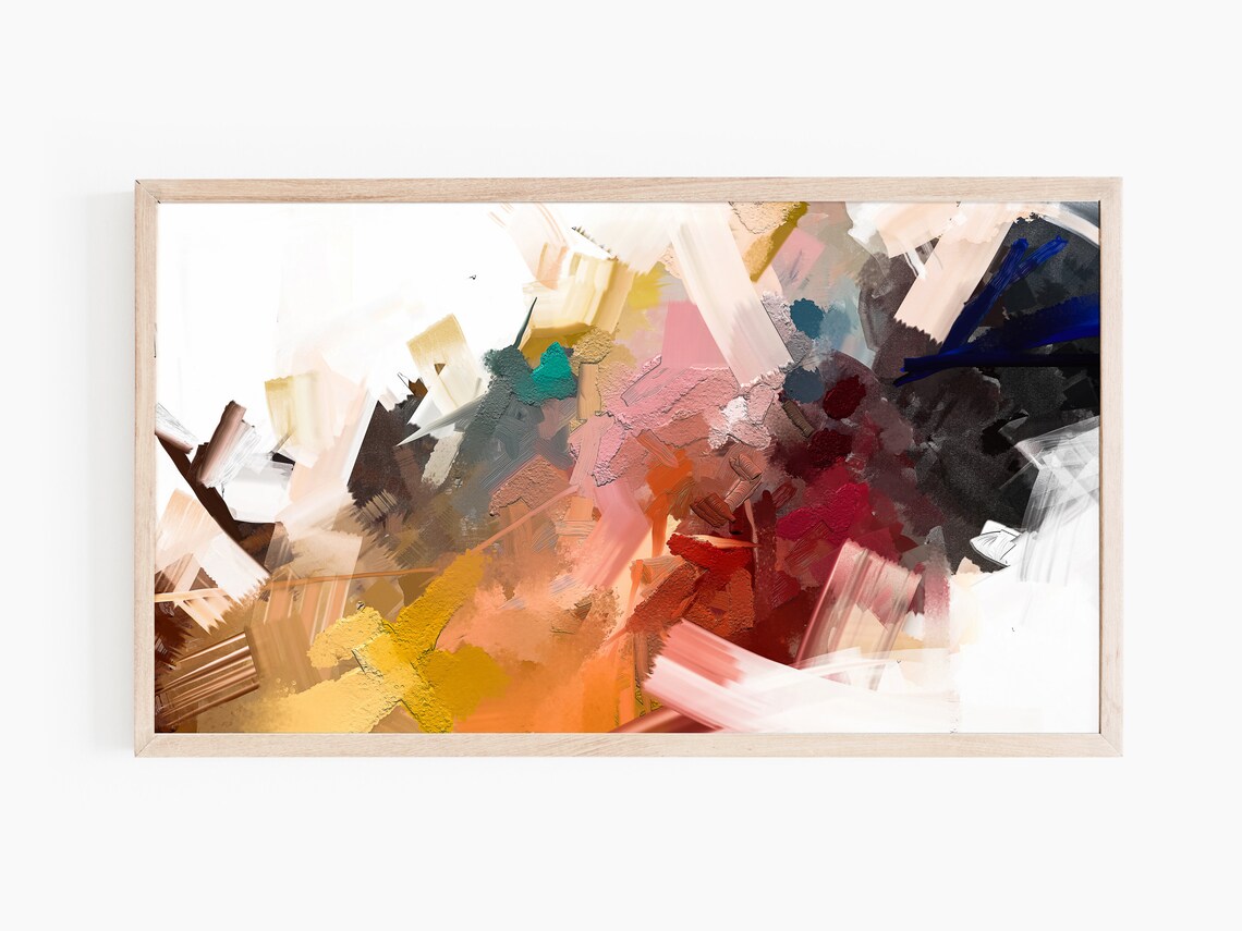 Frame TV Abstract Art, Modern Background Art Print - Image 3