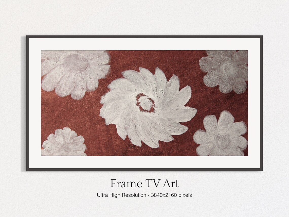 Vintage Abstract Flower Pattern, Art Print - Image 5