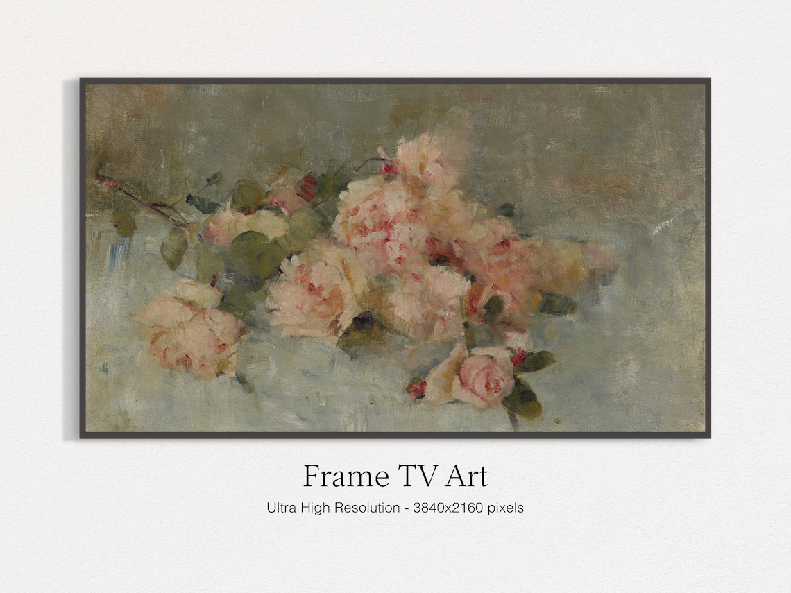 Roses Painting Vintage Floral Still Life Art Print